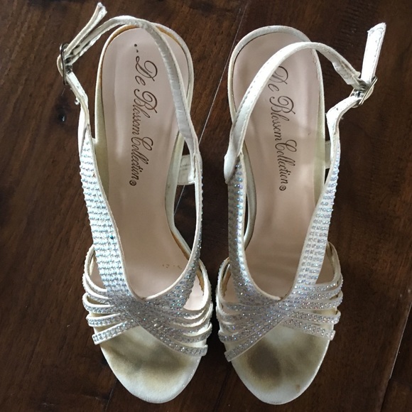 White Prom/Bridal Heels - Picture 3 of 4